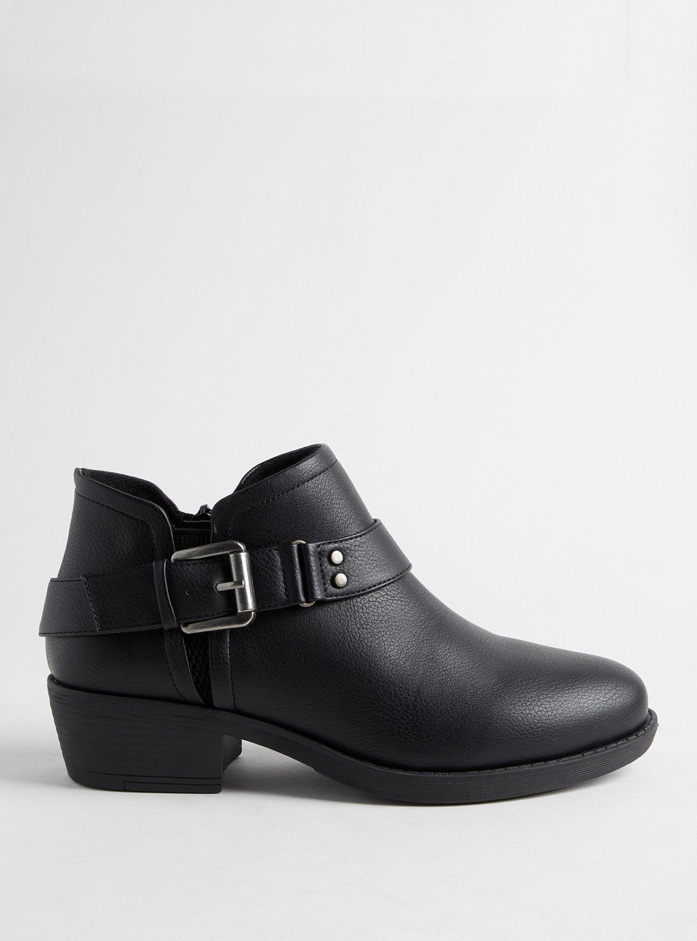 Buckle Ankle Bootie (WW), BLACK, alternate