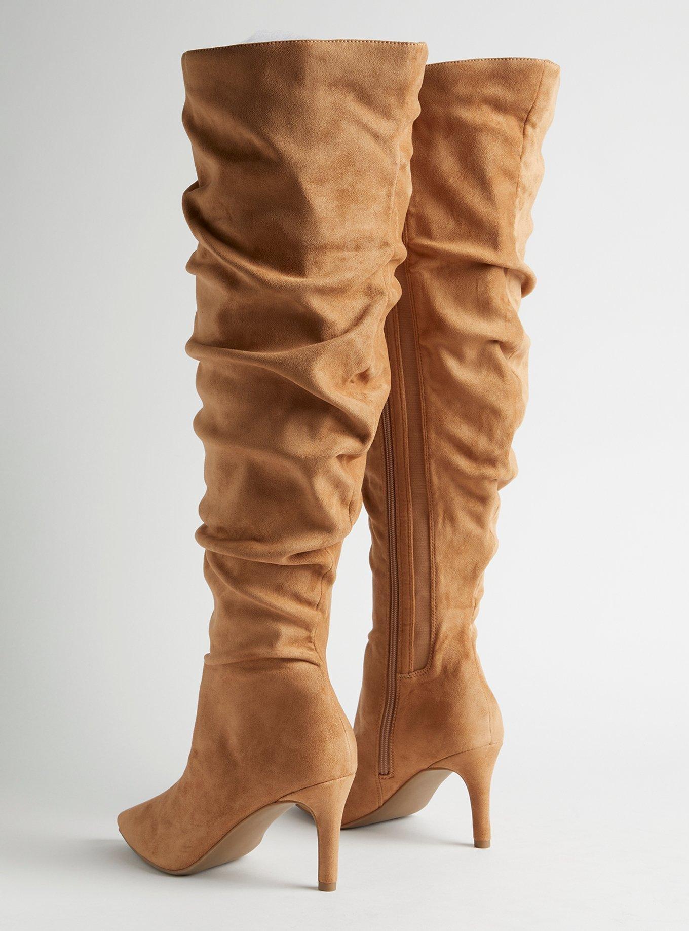 Thigh high shop boots slouch