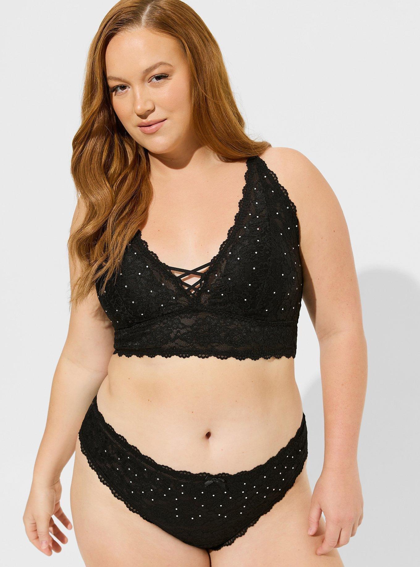 Plus Size - Lightly Lined Rib Henley Bralette - Torrid