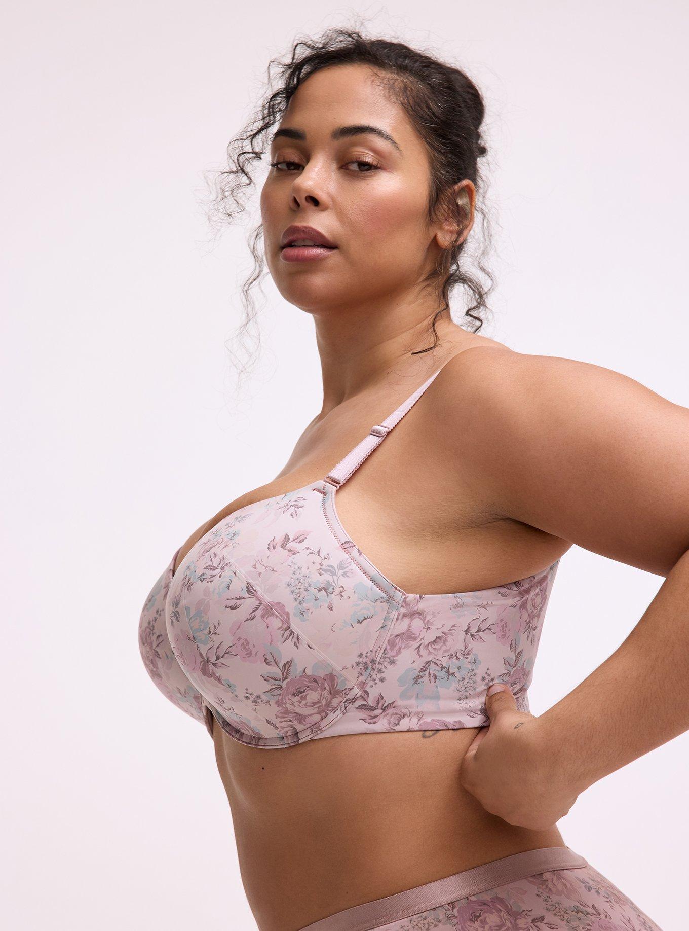 Perfect Coverage Push-Up Smooth Front-Close Bra, SMALL SHEER FLORAL, alternate