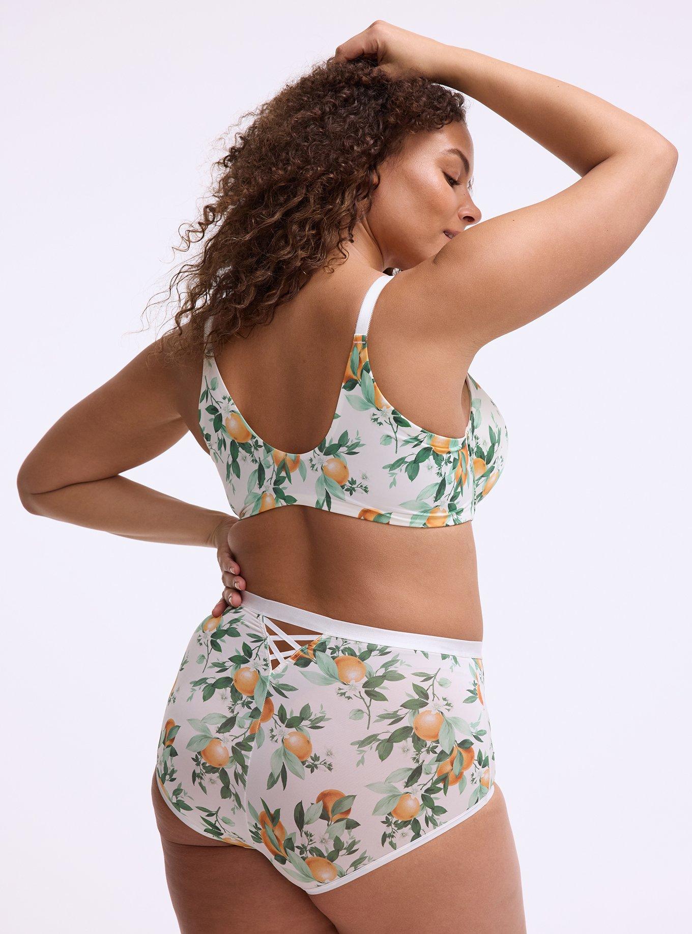 Perfect Coverage Push-Up Smooth Front-Close Bra, PICKED ORANGES SMALL WHITE, alternate