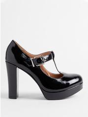 Plus Size T-Strap Mary Jane Heel (WW), BLACK, alternate