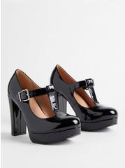 Plus Size T-Strap Mary Jane Heel (WW), BLACK, hi-res