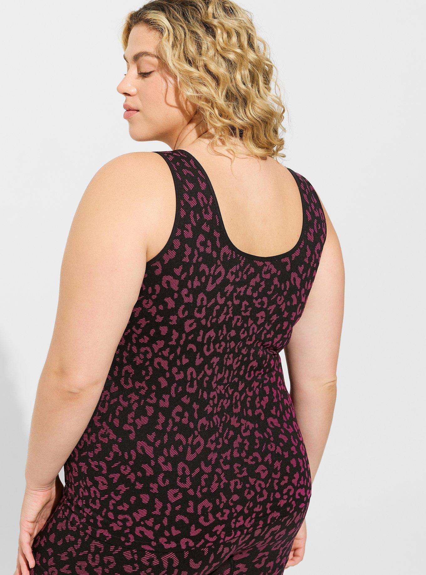 Seamless Sleeveless Sleep Tank, LEOPARD PINK, alternate