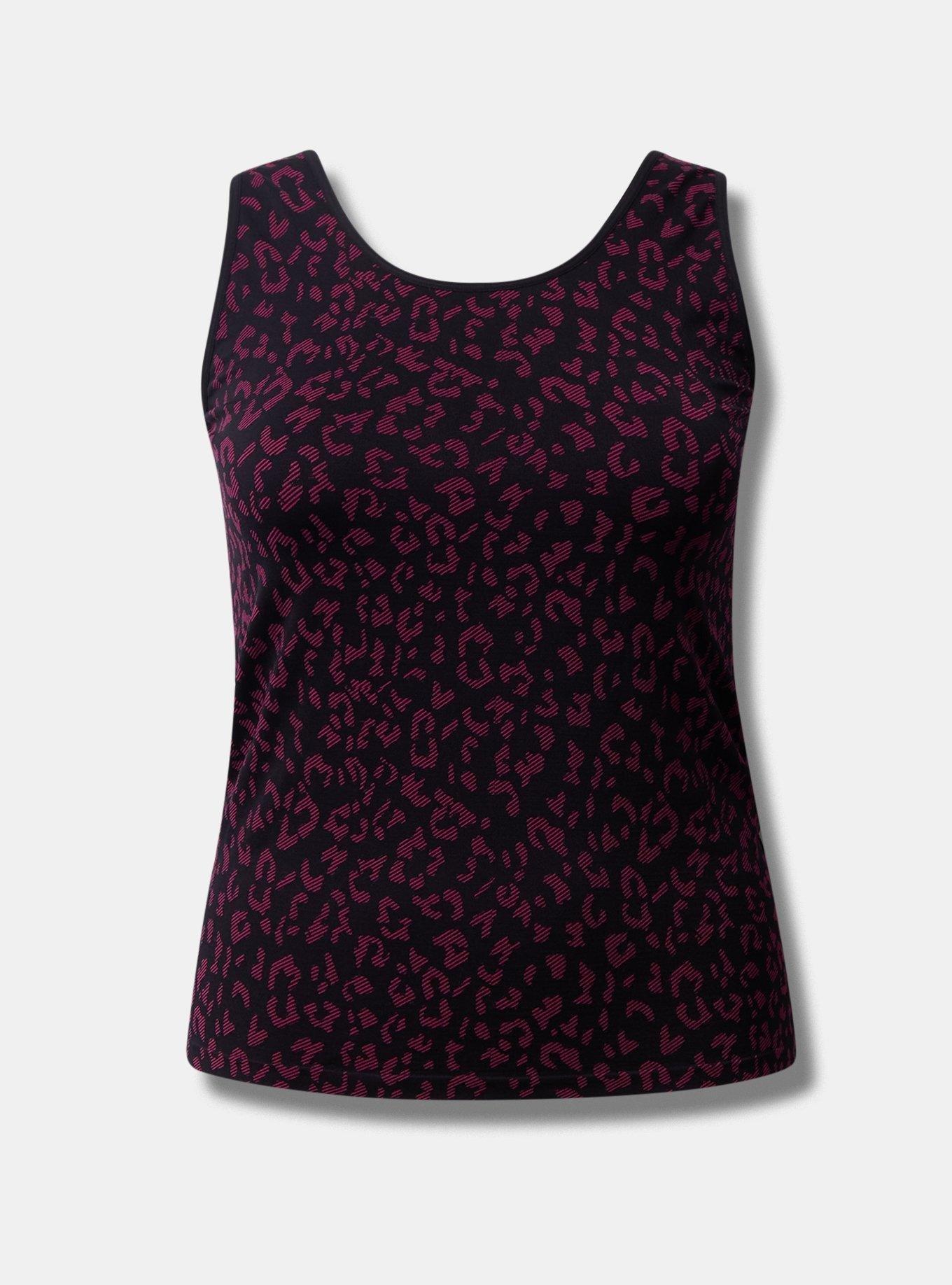 Seamless Sleeveless Sleep Tank, LEOPARD PINK, hi-res