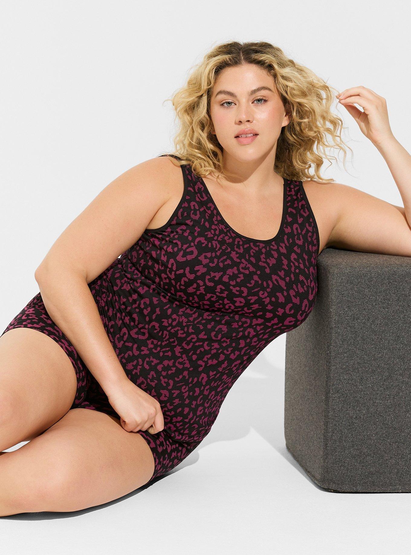 Seamless Sleeveless Sleep Tank, LEOPARD PINK, hi-res
