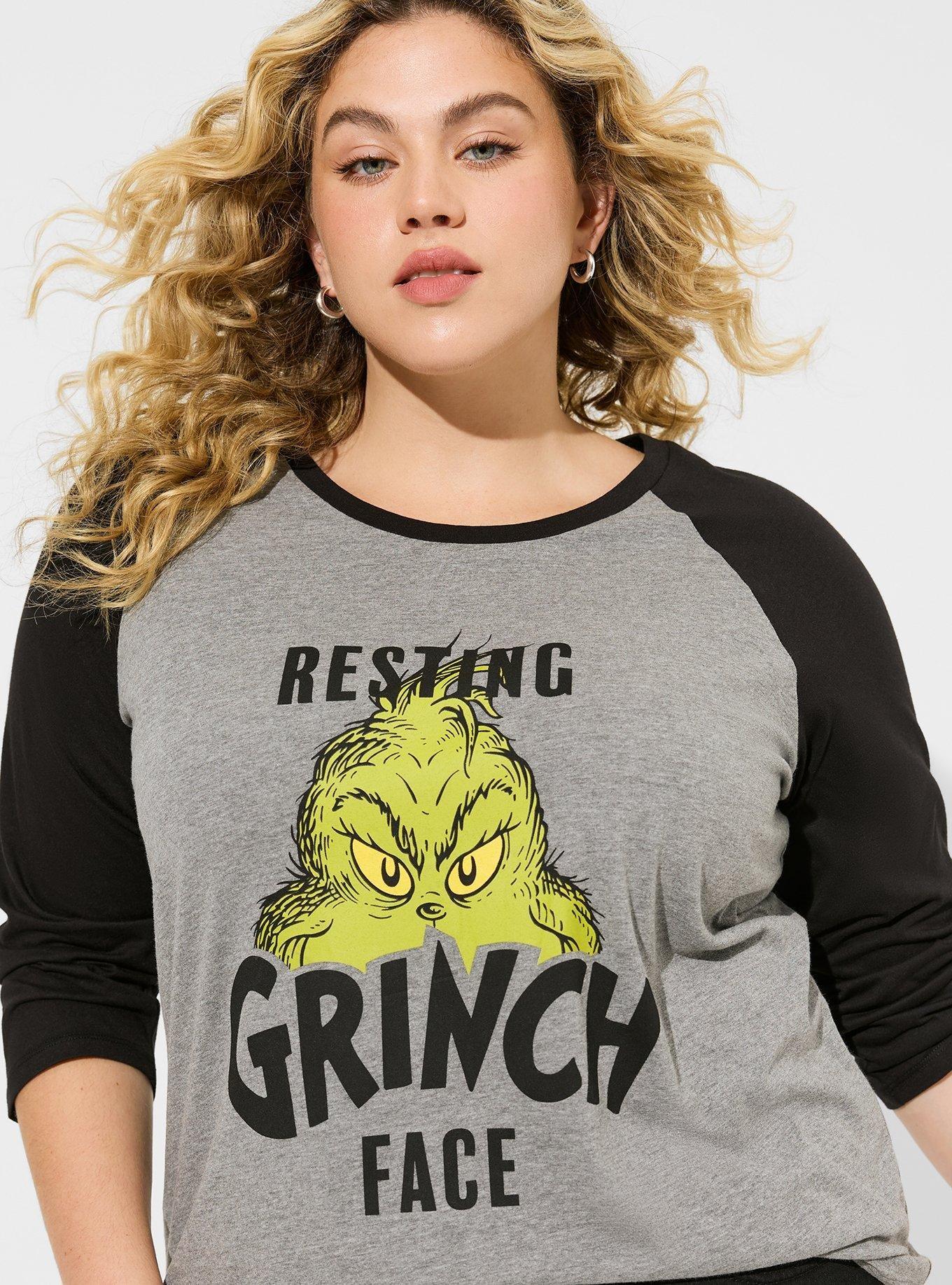 Plus Size - The Grinch Classic Fit Long Sleeve Raglan - Torrid