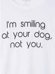 Smiling At Your Dog Everyday Crew Neck Tee, BRIGHT WHITE, alternate