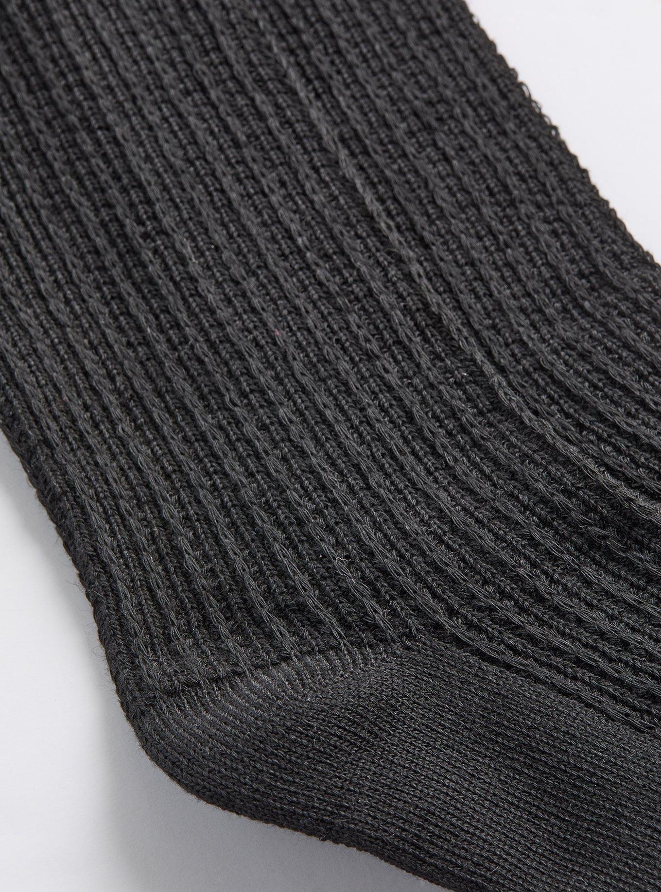 Slouchy Sock, BLACK, alternate