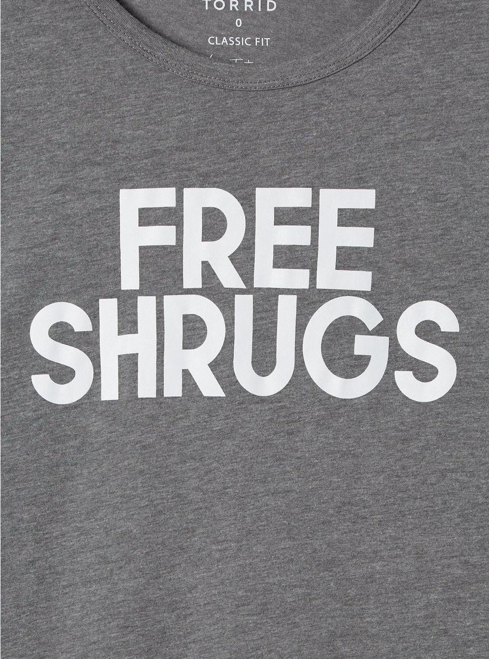 Free Shrugs Everyday Crew Neck Tee, CHARCOAL, alternate