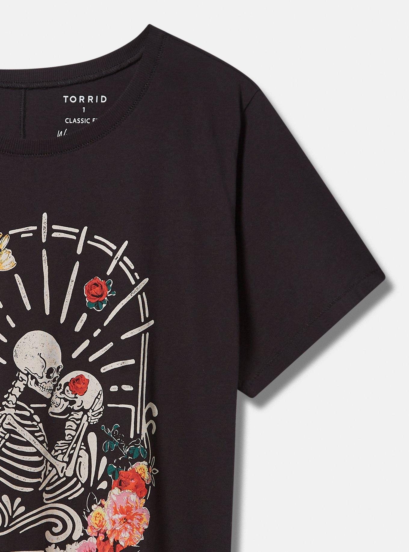 Plus Size Forever Collage Vintage Cotton Crew Neck Tee, DEEP BLACK, alternate