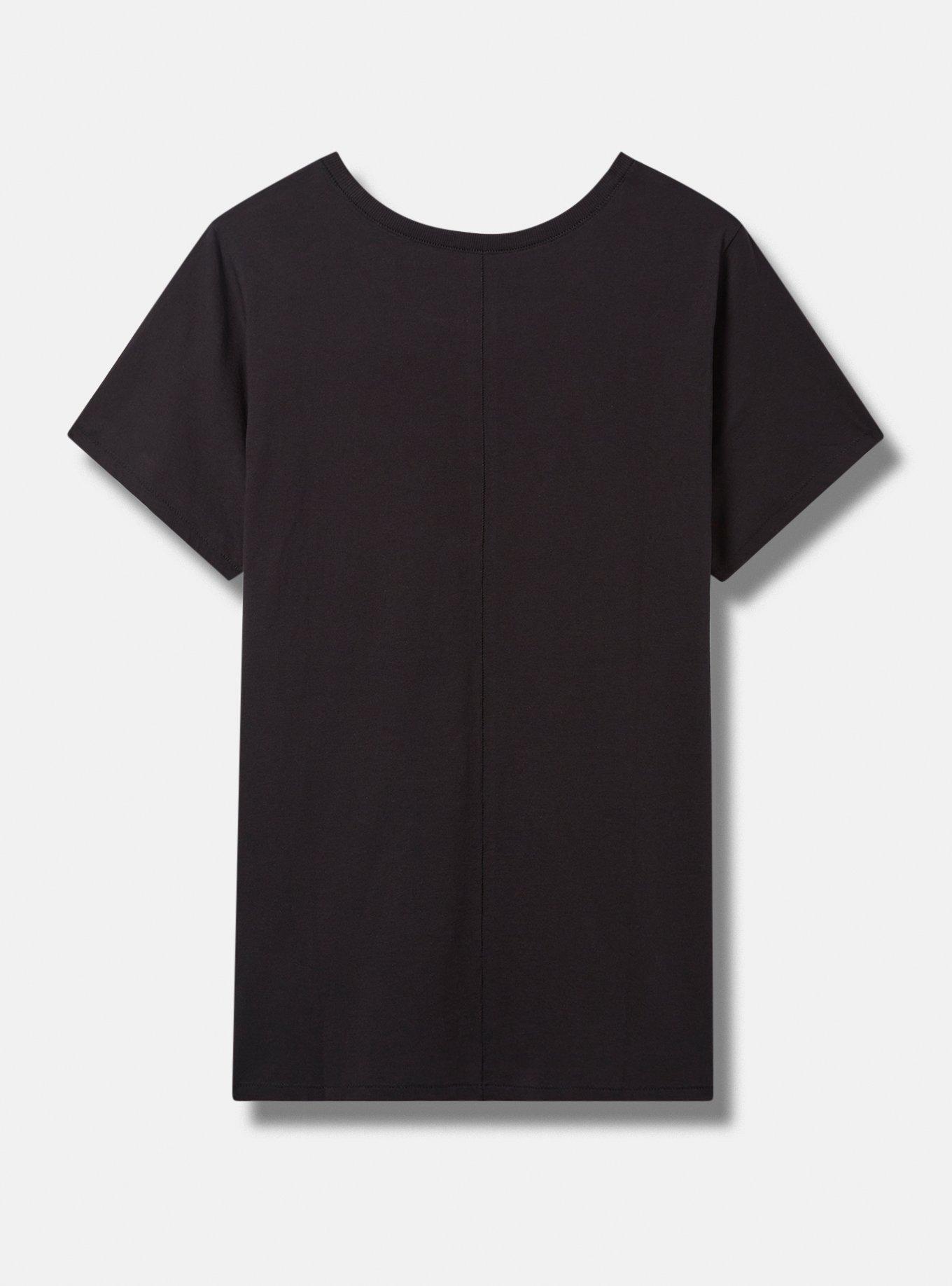 Plus Size Forever Collage Vintage Cotton Crew Neck Tee, DEEP BLACK, alternate