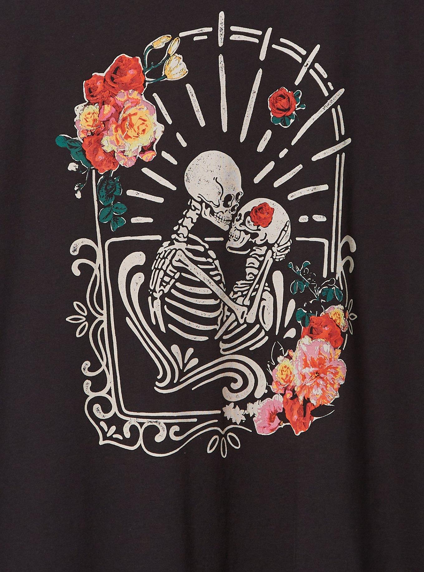 Plus Size Forever Collage Vintage Cotton Crew Neck Tee, DEEP BLACK, alternate