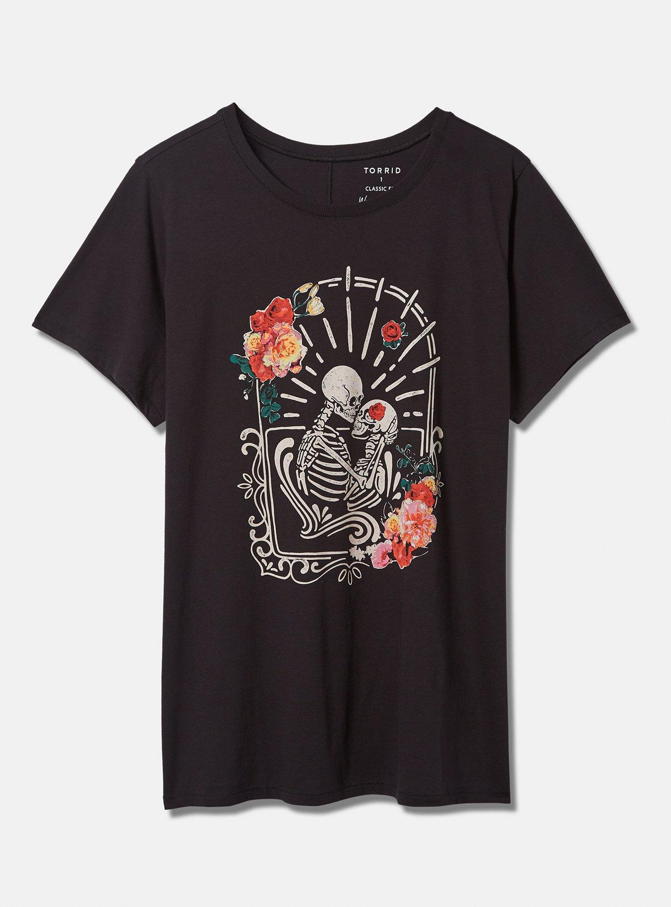 Plus Size Forever Collage Vintage Cotton Crew Neck Tee, DEEP BLACK, hi-res