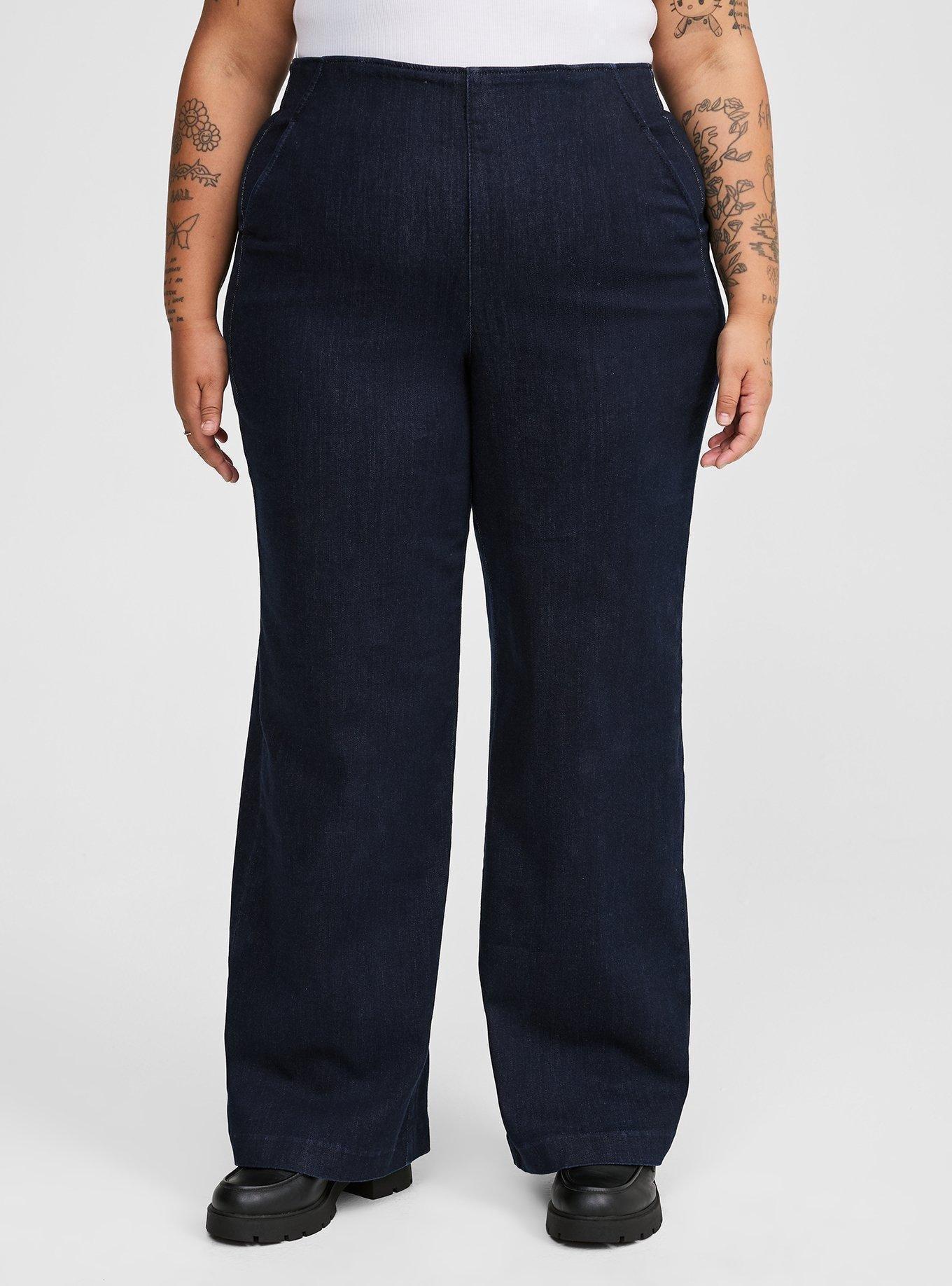 Plus Size - Wide Leg Super Soft High-Rise Trouser Jean - Torrid