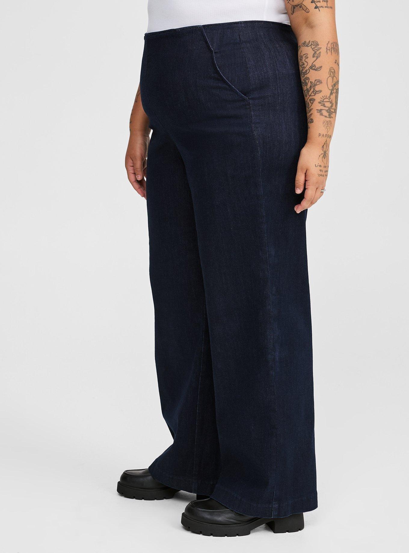 Plus Size - Wide Leg Super Soft High-Rise Trouser Jean - Torrid