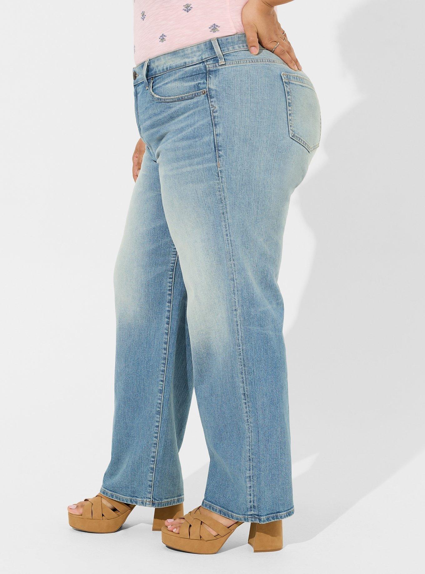 Plus Size - Perfect Wide Leg Vintage Stretch Mid-Rise Jean - Torrid