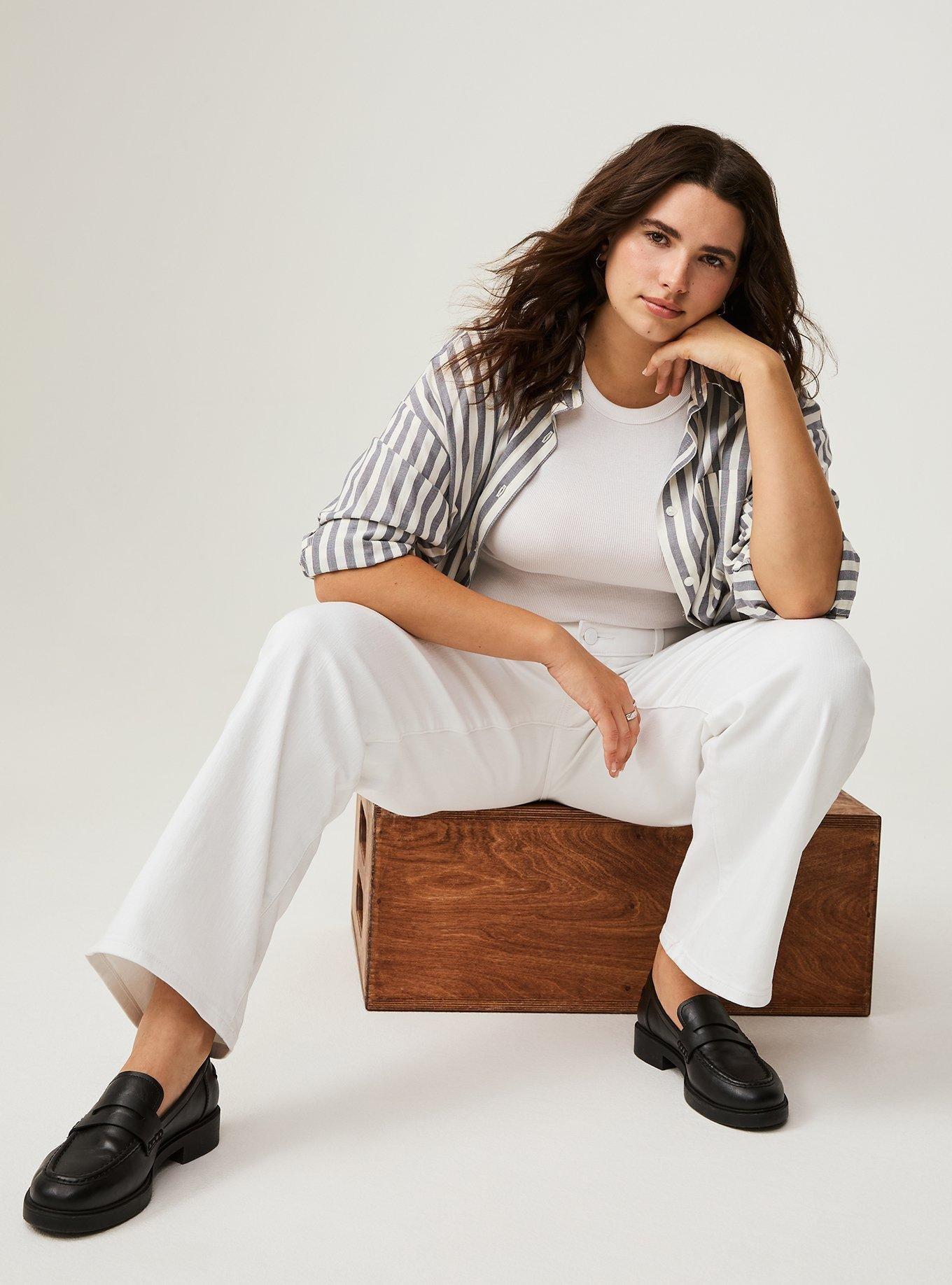 Perfect Wide Leg Vintage Stretch Mid-Rise Jean