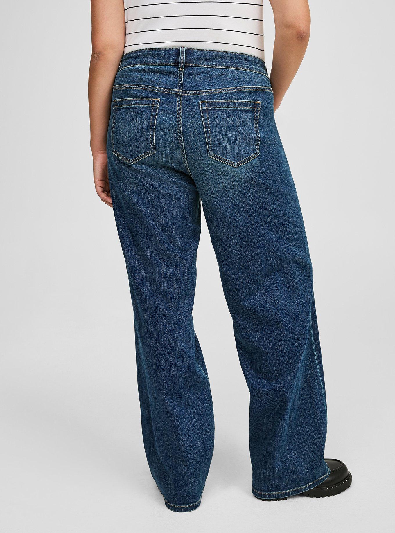 Perfect Wide Leg Vintage Stretch Mid-Rise Jean