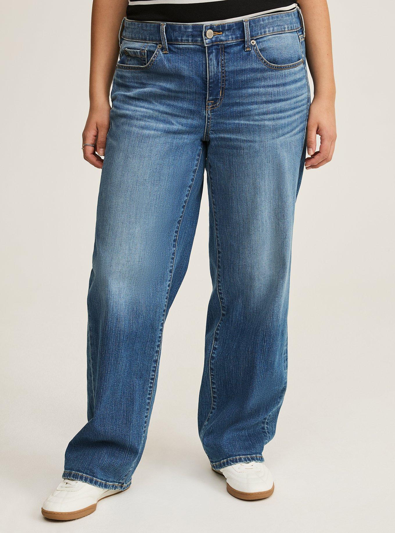 Perfect Wide Leg Vintage Stretch Mid-Rise Jean