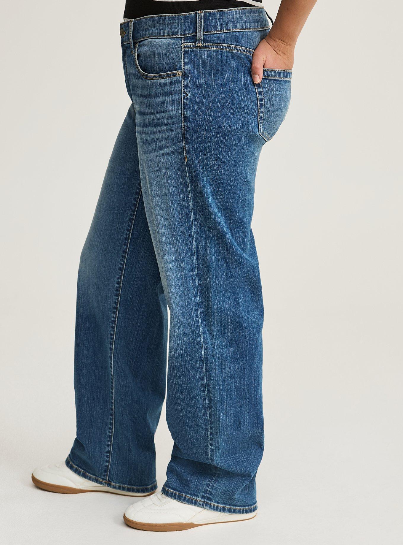 Perfect Wide Leg Vintage Stretch Mid-Rise Jean