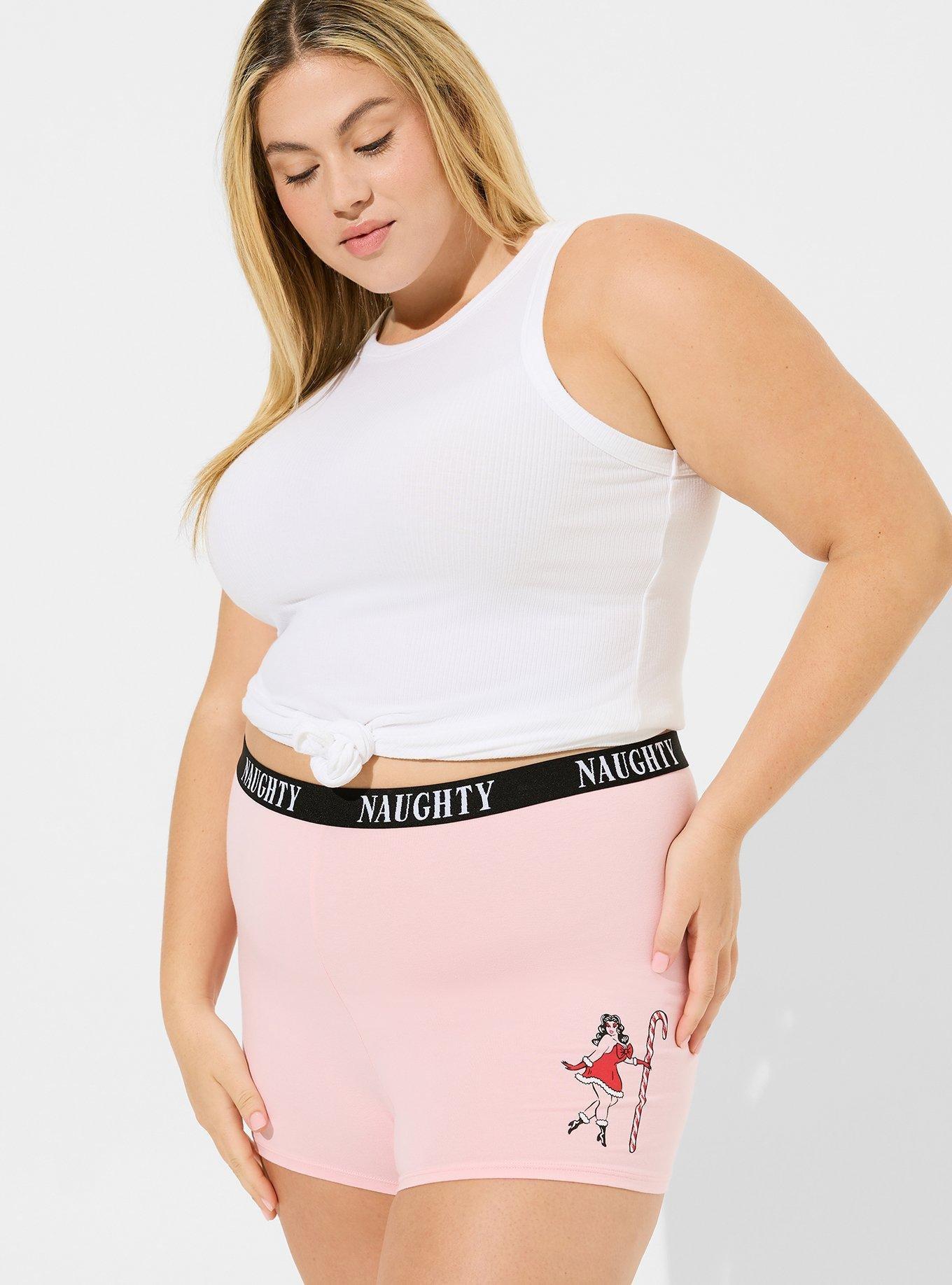 Cotton Mid-Rise Logo Shortie Panty