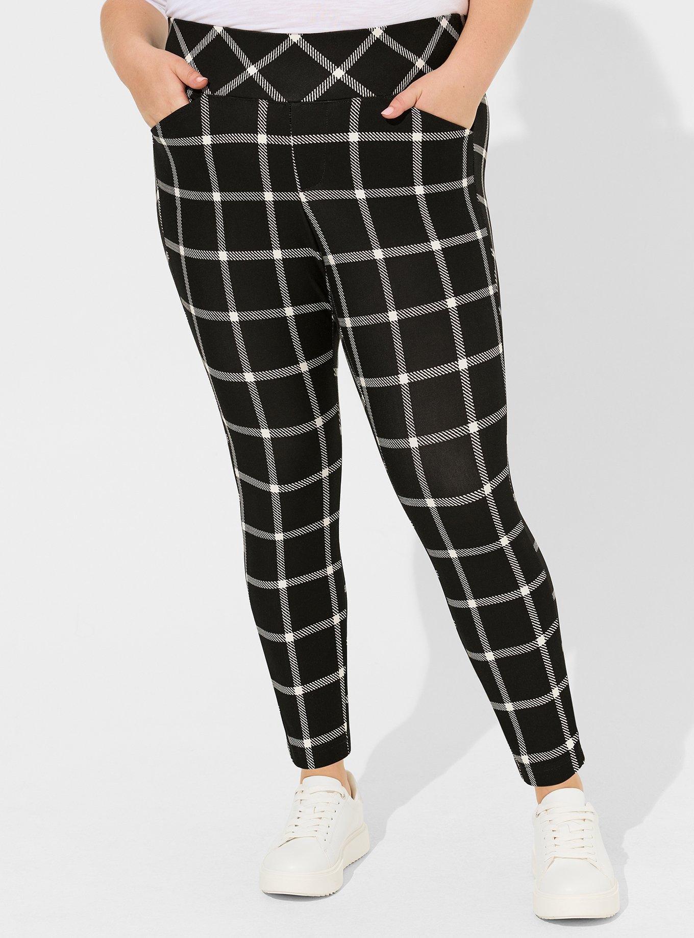 Plus Size Black And White Grid Pants Plus Size Studio Pixie Luxe
