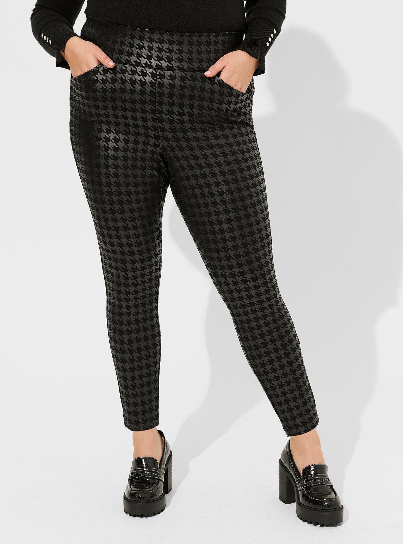 Buy Black/White Dogtooth Ponte Slim Leg Trousers from Next Germany