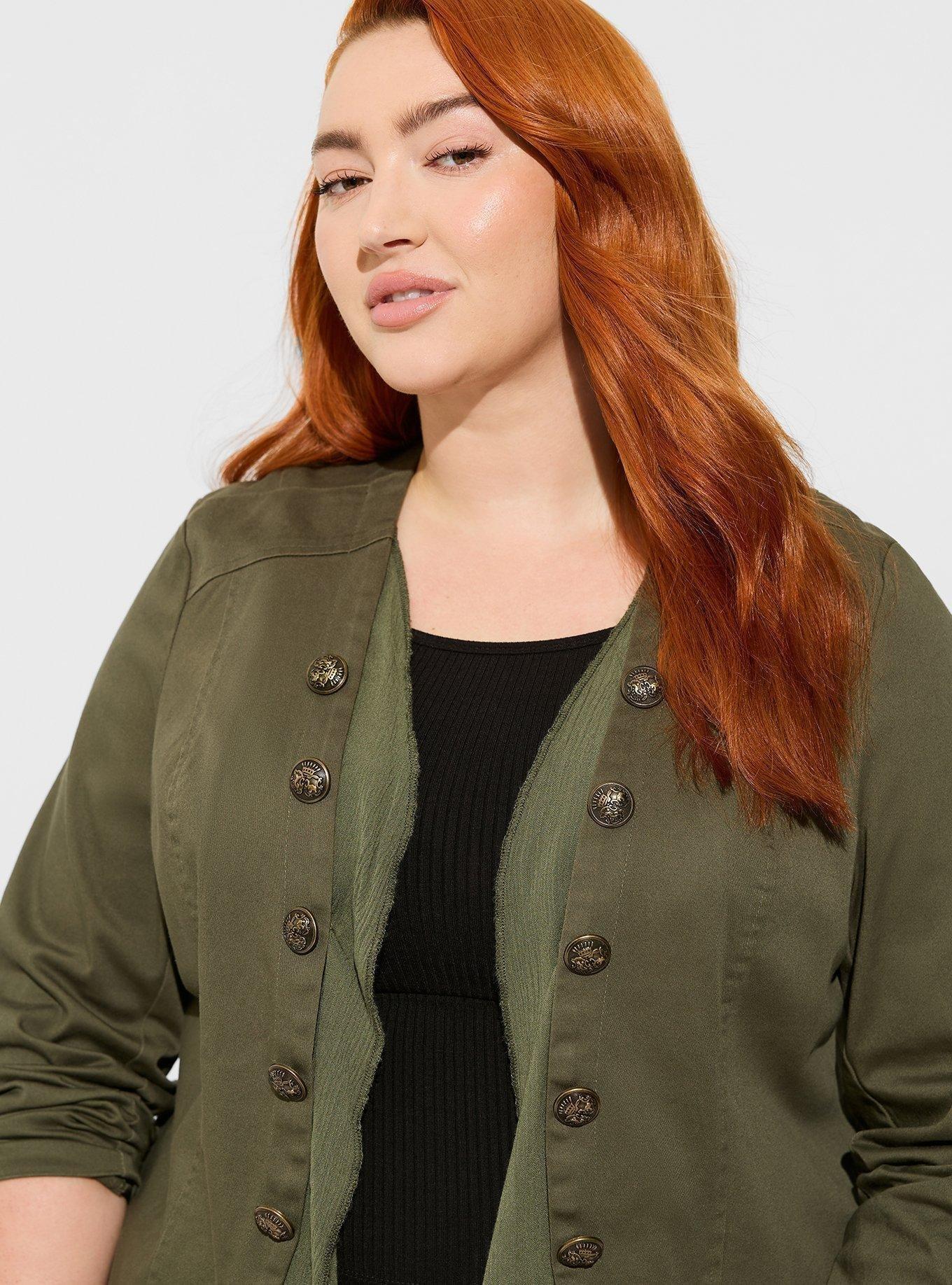 Anthropologie, Jackets & Coats, Anthropologie Womens Peplum Military  Jacket Size Xs Olive Green