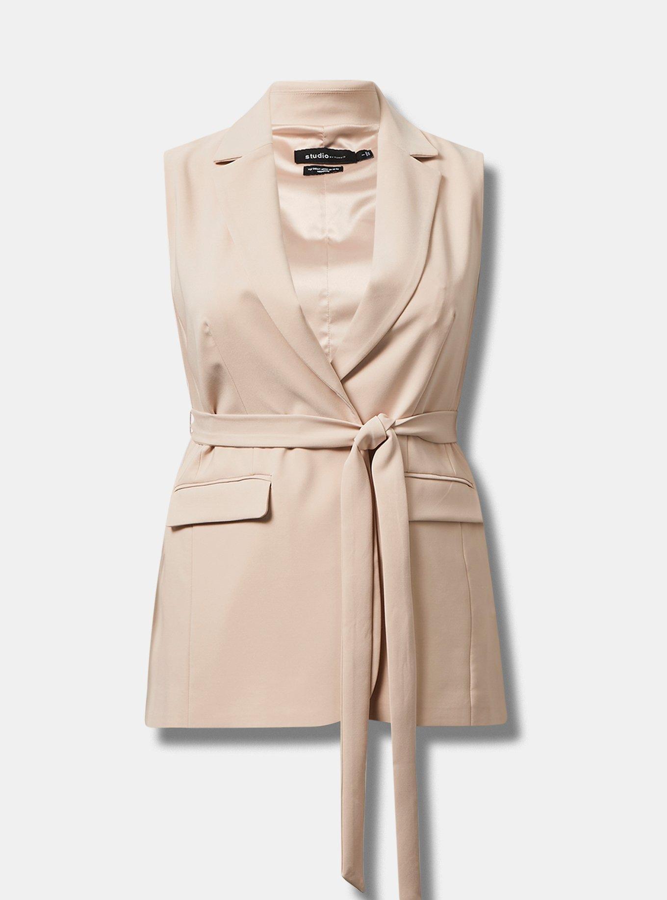 The Belted Blazer in Crepe