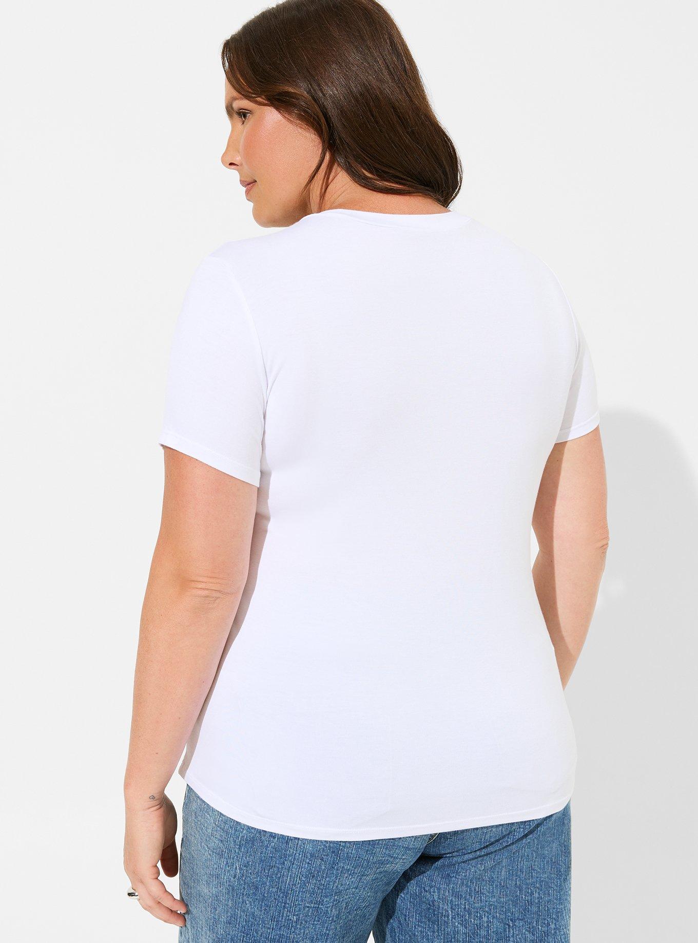 Plus Size - All Good Perfect Super Soft Fitted Crew Neck Tee