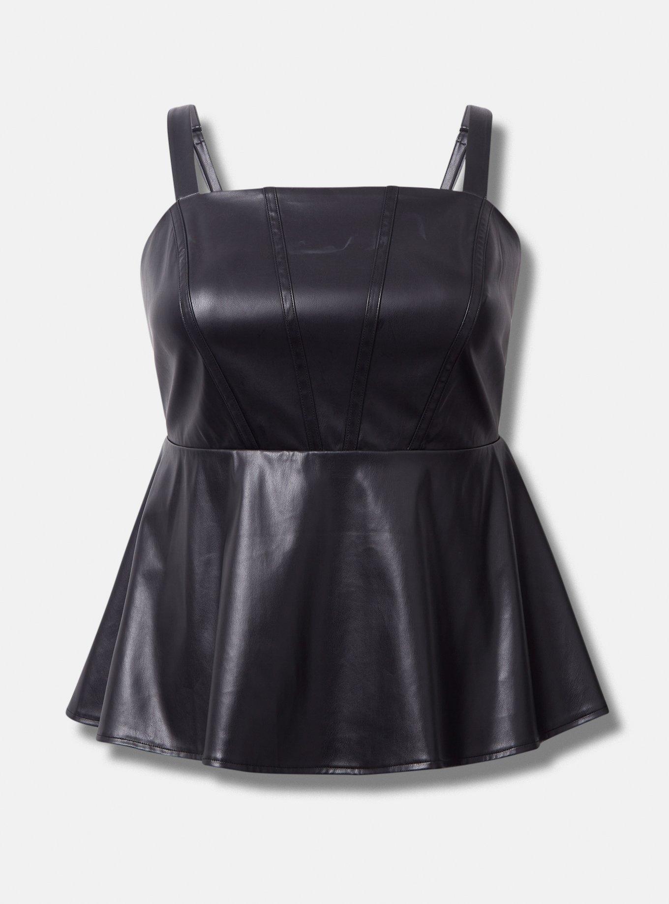 TORRID Peplum Faux Leather Corset Top