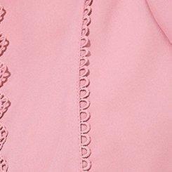 Georgette Lace Trim Button Up Blouse, FOXGLOVE, swatch