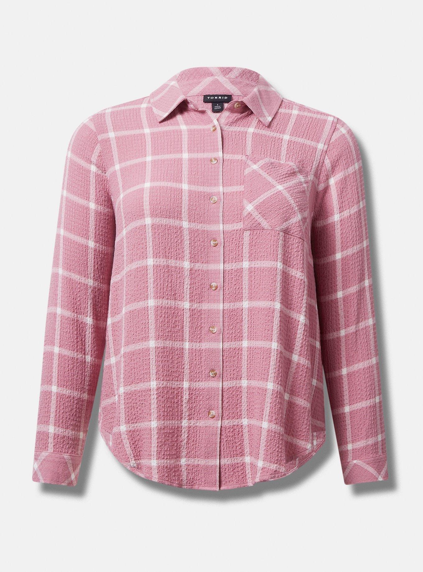 Lizzie Crinkle Flannel Gauze Button-Up Shirt