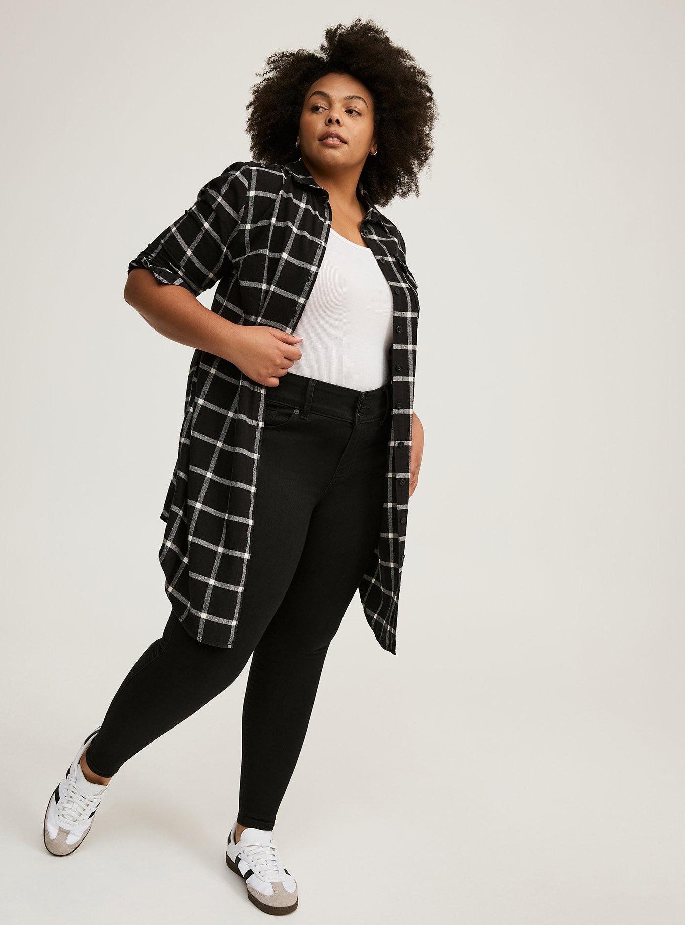 Flannel Midi Shacket, JANE PLAID, alternate