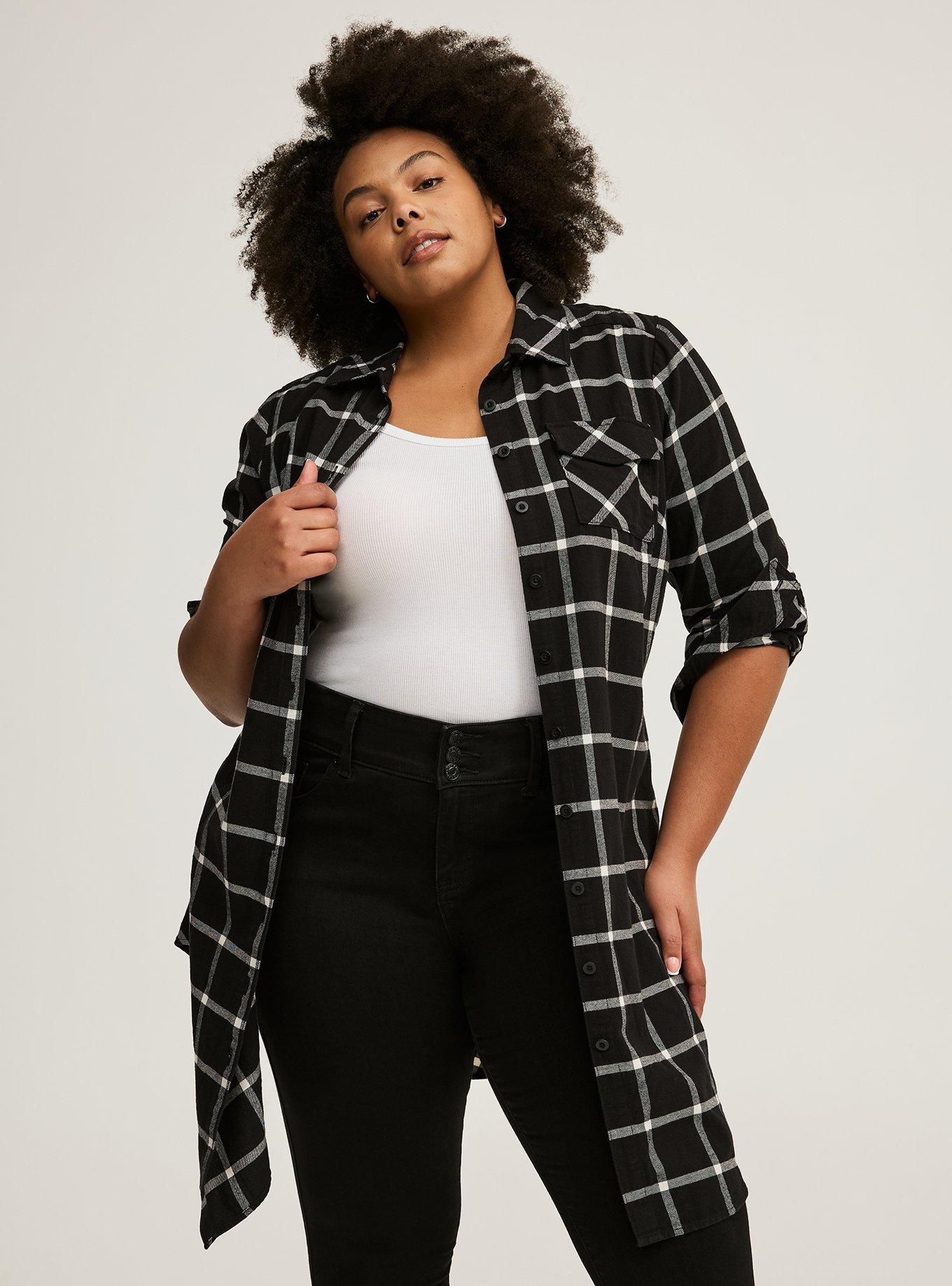 Flannel Midi Shacket