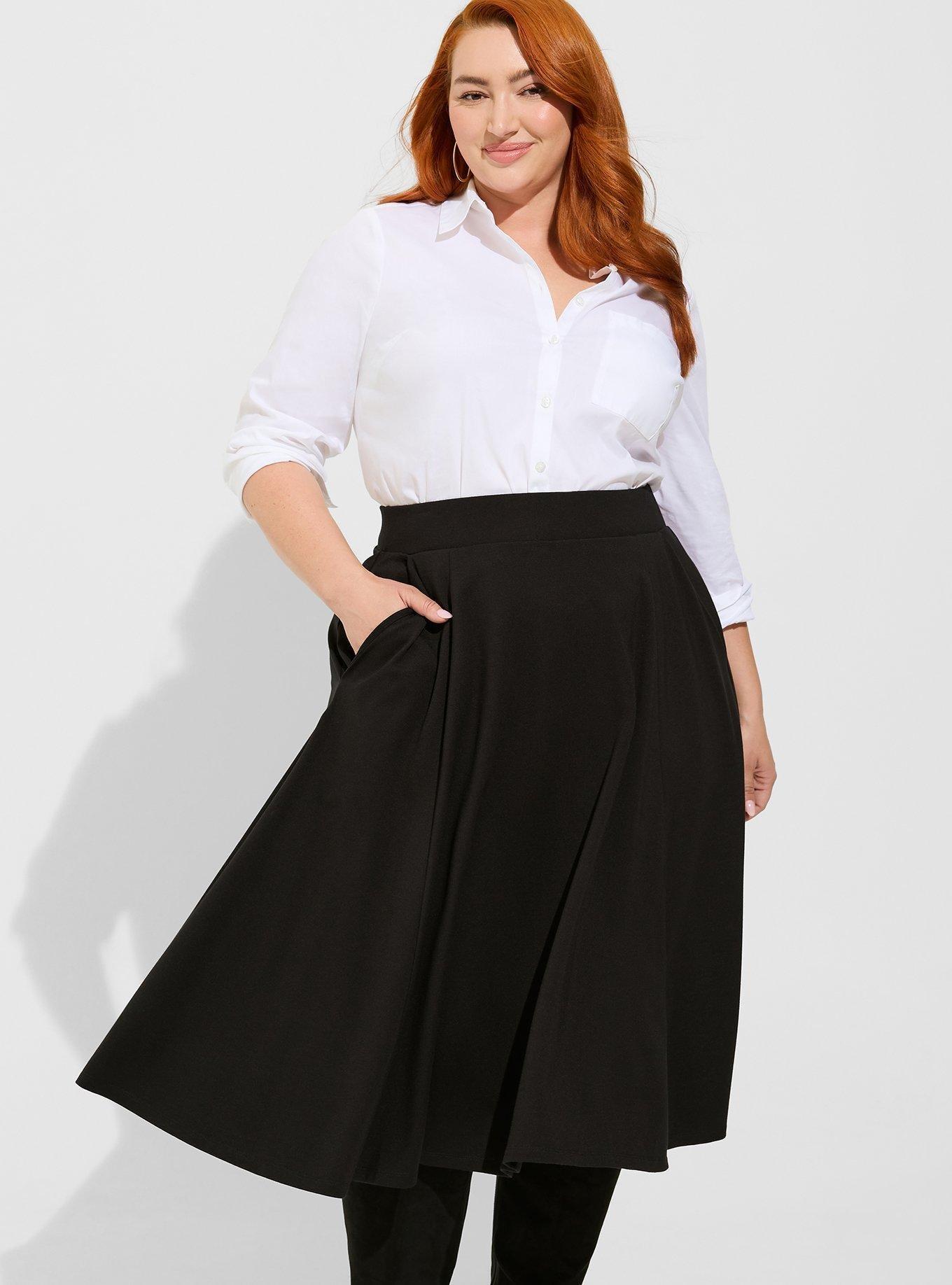 Black a line shop skirt plus size