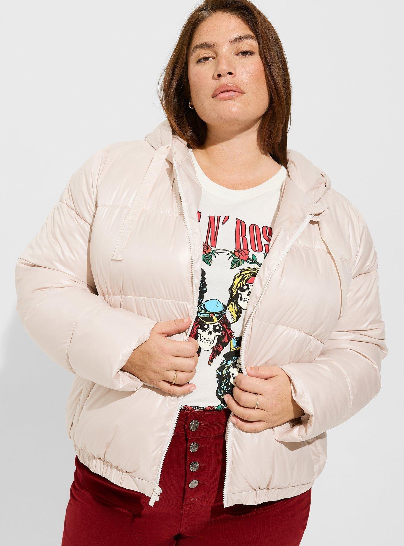 Plus size 2024 cropped puffer jacket