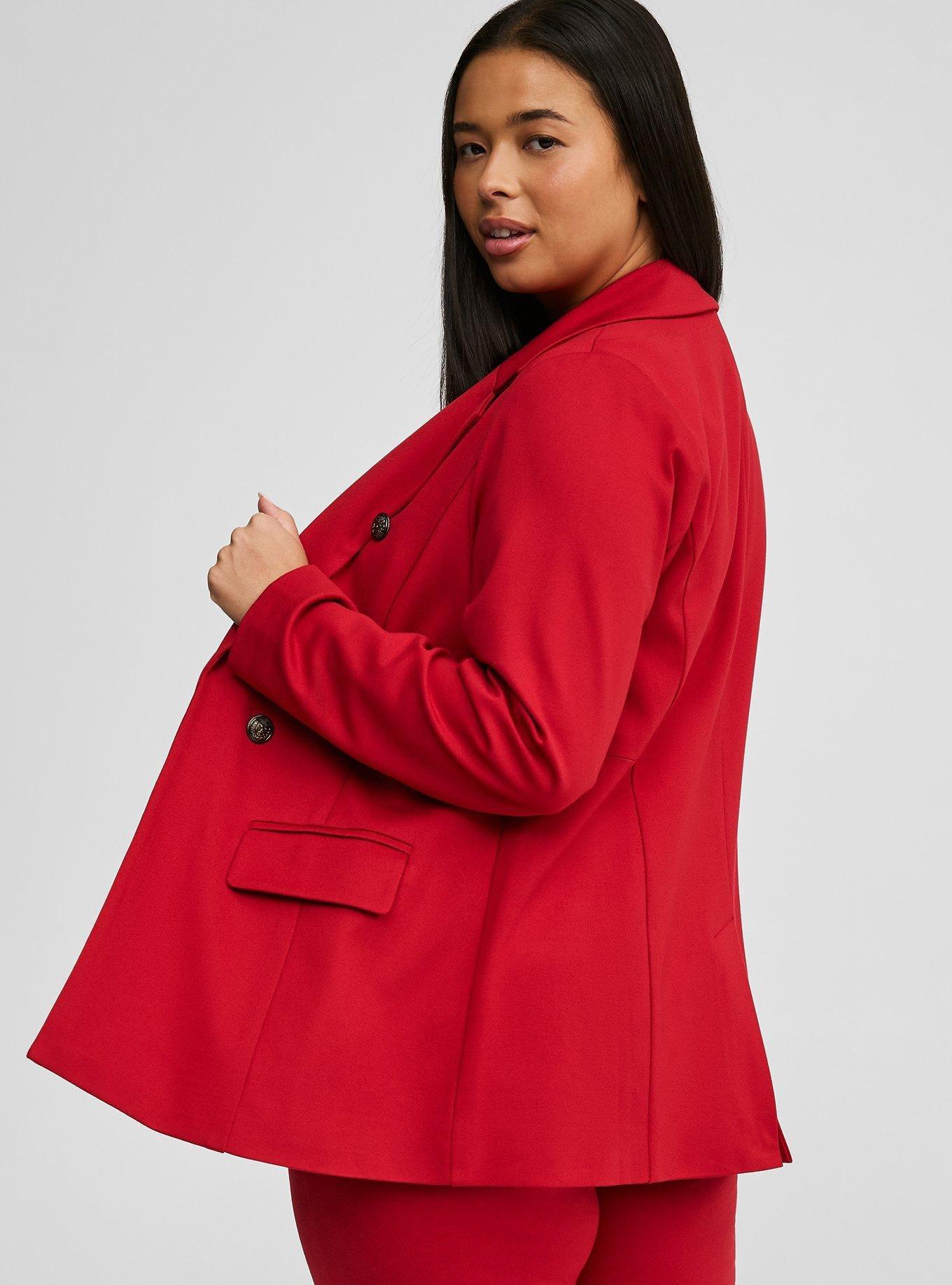 Ponte Double Breasted Relaxed Blazer
