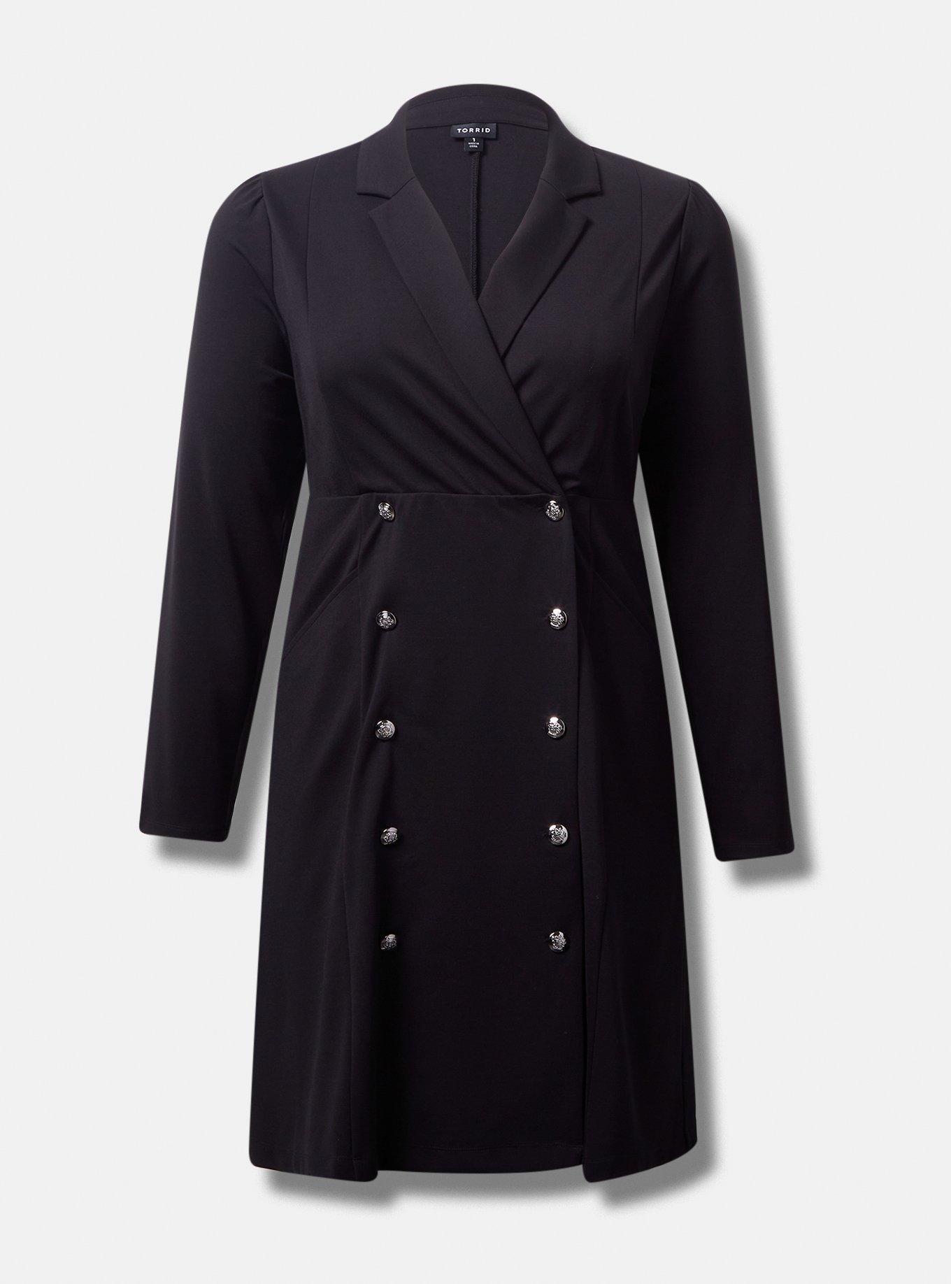 Plus Size - Mini Ponte Double Breasted Blazer Dress - Torrid