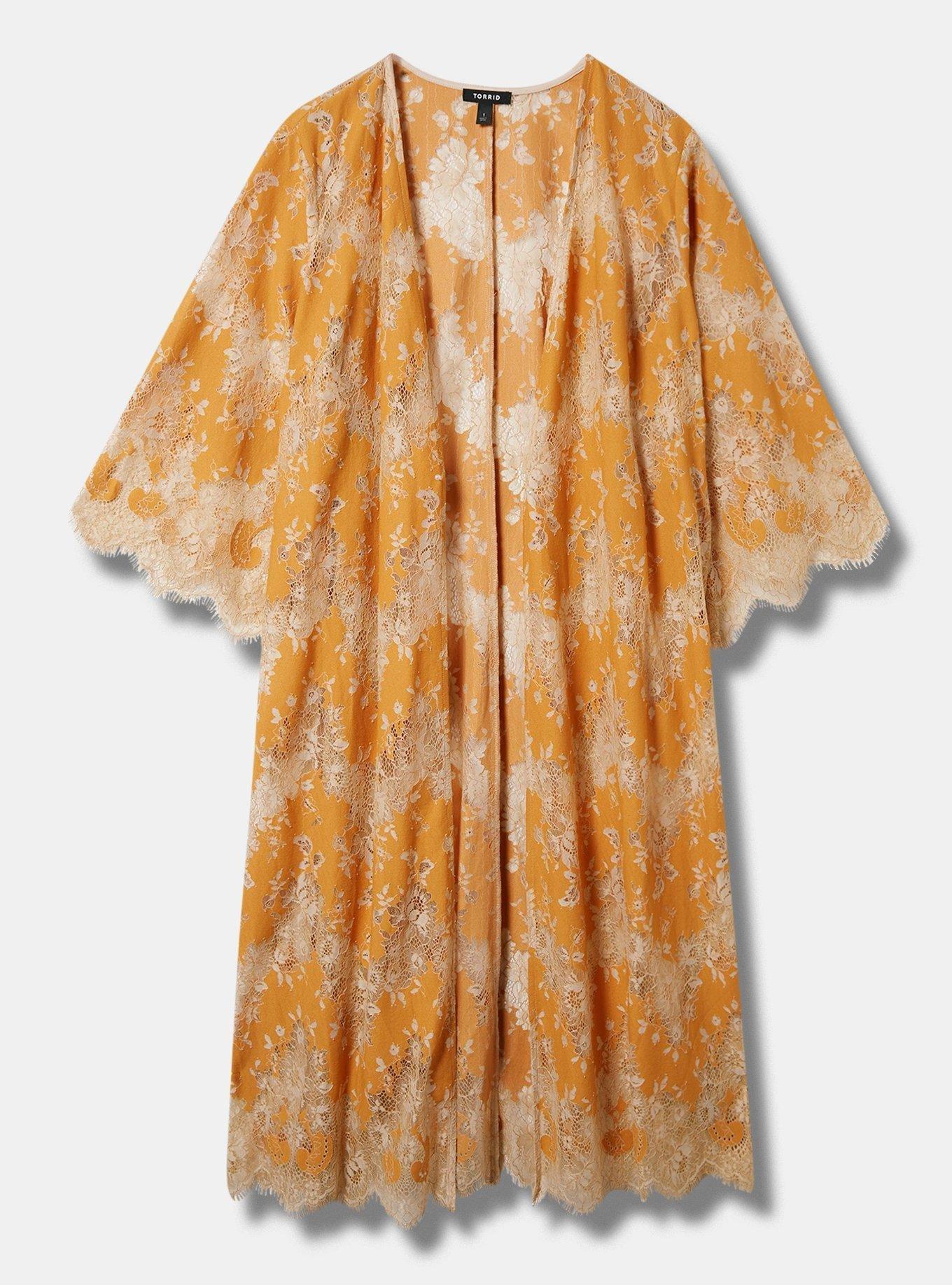Lace Maxi Kimono, INCA GOLD, hi-res