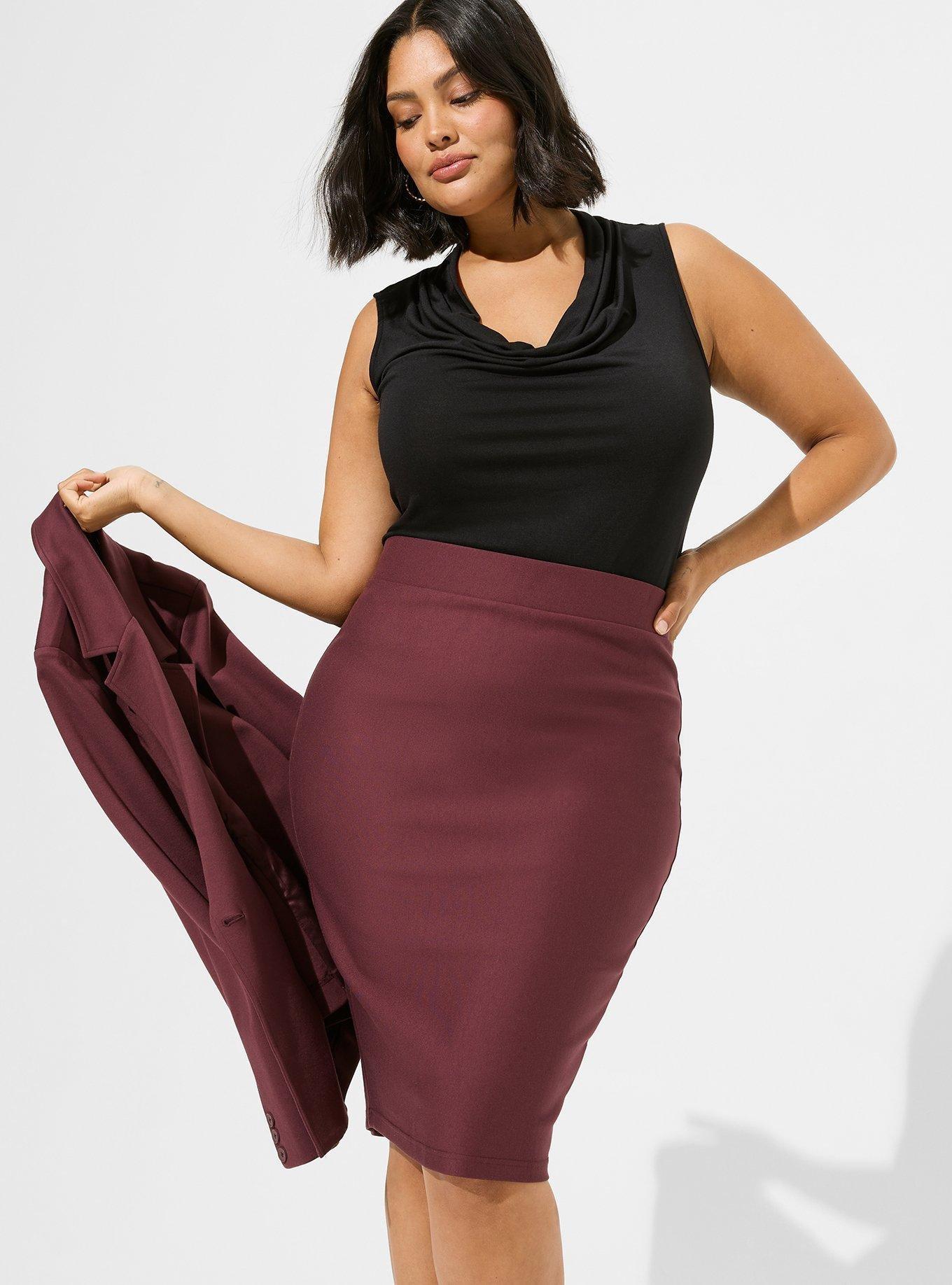 Plus size ponte pencil skirt hotsell