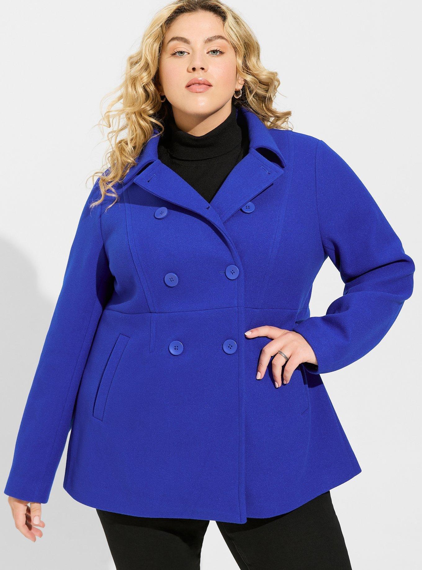 Plus Size - Double Breasted Coat - Torrid