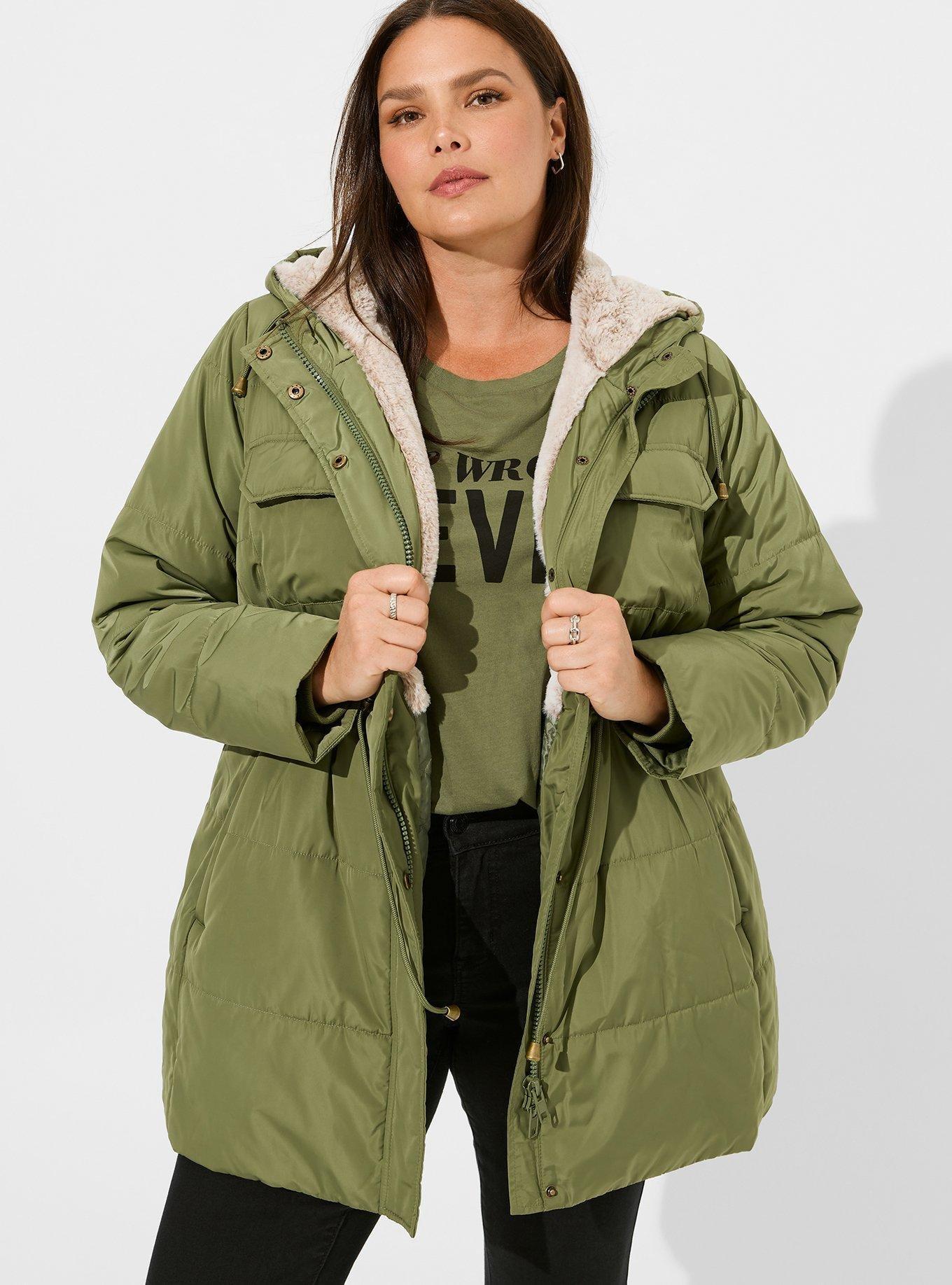 Plus Faux Fur Lined Parka