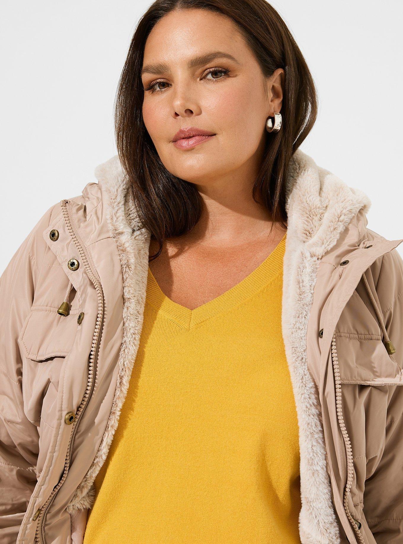 Plus Size Fur Lined Parka Torrid