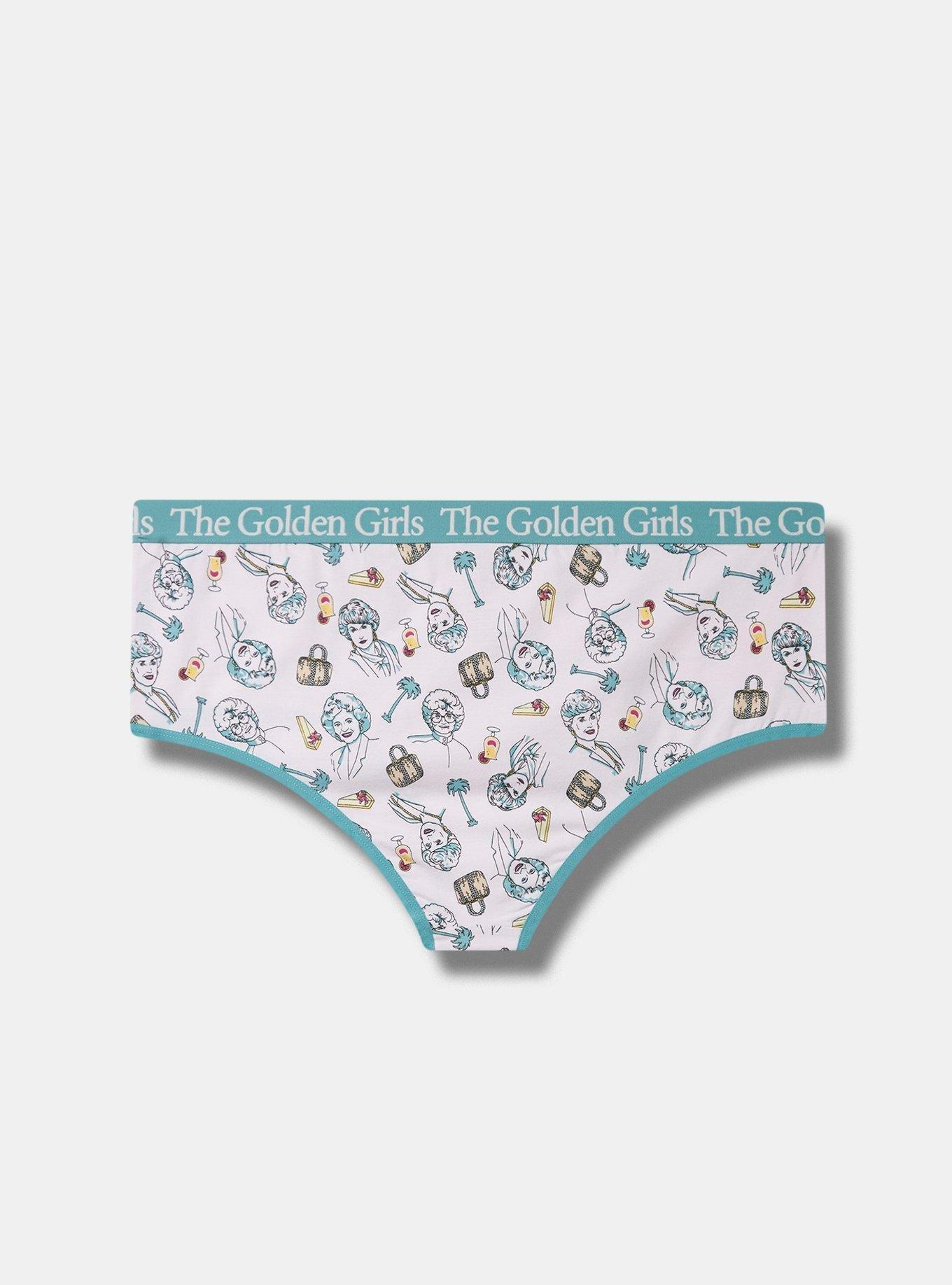 Plus Size Golden Girls Cheeky Mid Rise Cotton Panty, MULTI, alternate