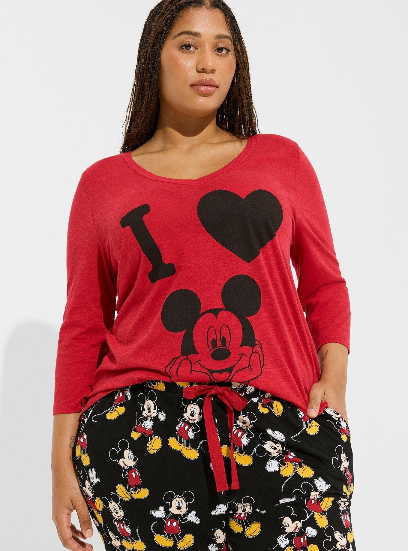 Plus Size Mickey Mouse Pyjamas Womens Plus Size Disney Mickey