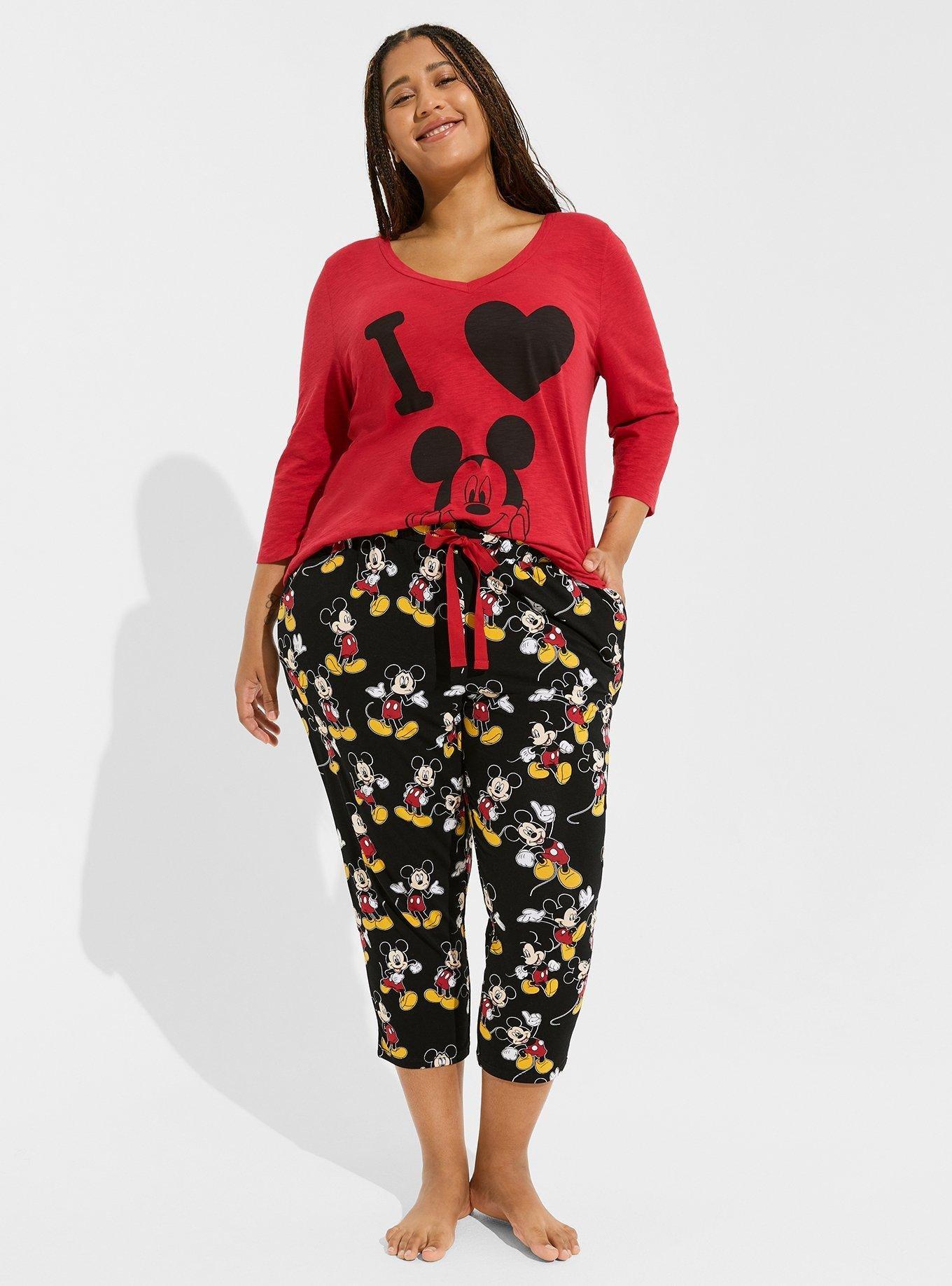 Plus Size Disney Mickey Mouse Crop Sleep Pant Torrid