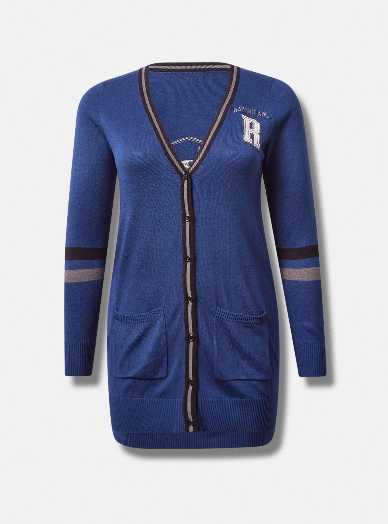 Warner Bros Harry Potter Ravenclaw Boyfriend Cardigan , ESTATE BLUE, hi-res