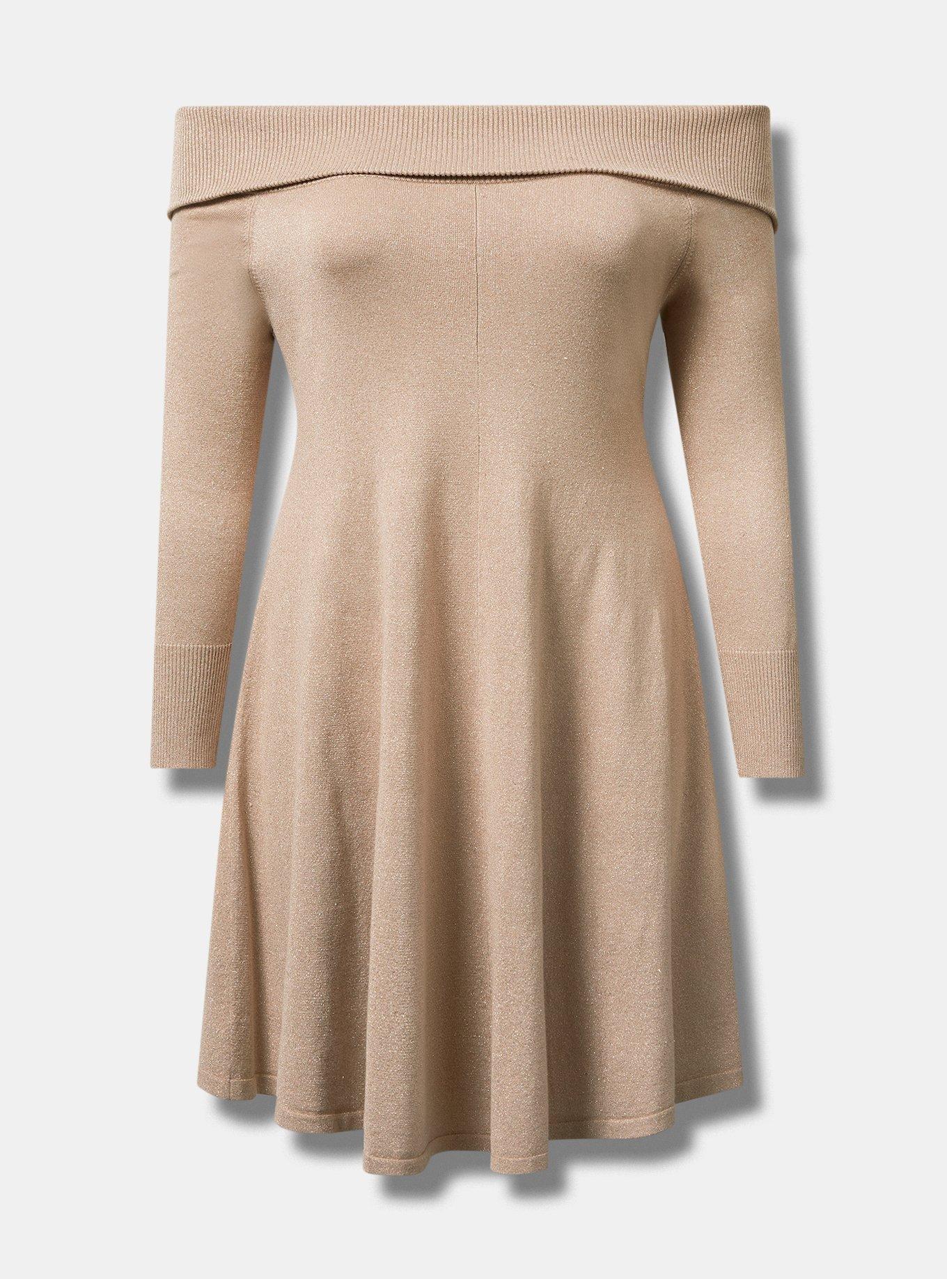 Plus Size - Marilyn Monroe Mini Fluted Sweater Dress - Torrid